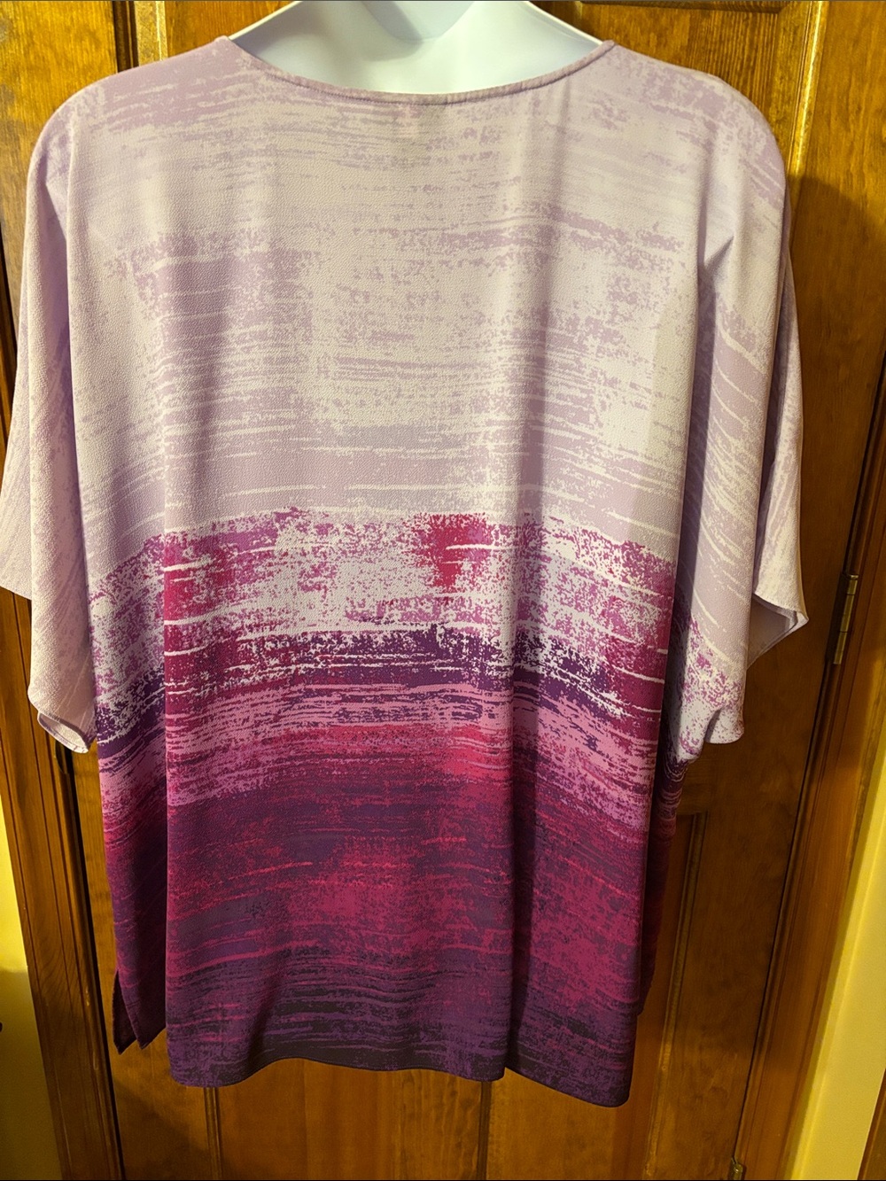 Catherines Shades of Pink and Purple Ombre Short Sleeve Tunic - Picture 3 of 4